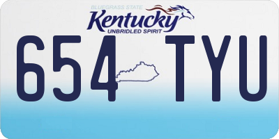 KY license plate 654TYU
