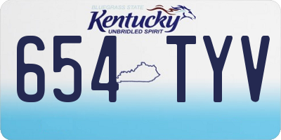 KY license plate 654TYV