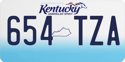KY license plate 654TZA