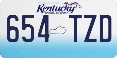 KY license plate 654TZD