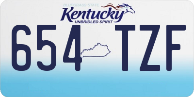 KY license plate 654TZF