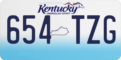 KY license plate 654TZG