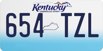 KY license plate 654TZL