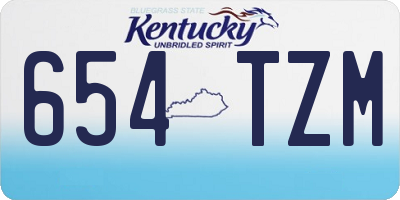 KY license plate 654TZM