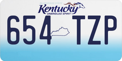 KY license plate 654TZP