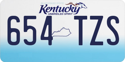 KY license plate 654TZS