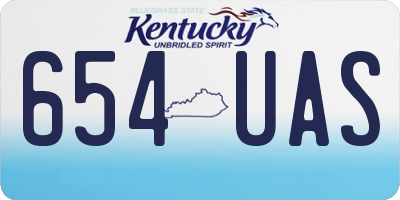KY license plate 654UAS