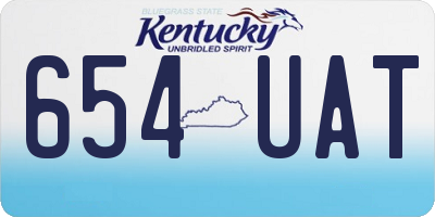KY license plate 654UAT