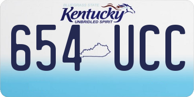KY license plate 654UCC