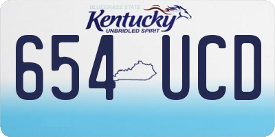 KY license plate 654UCD
