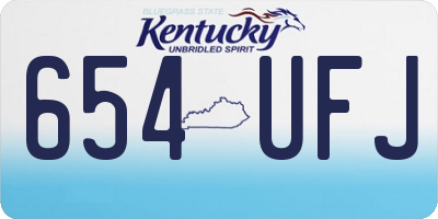 KY license plate 654UFJ