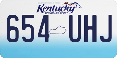 KY license plate 654UHJ