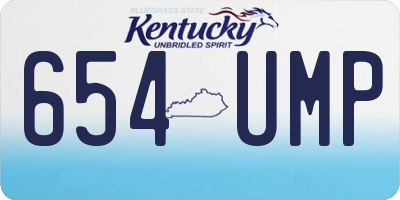 KY license plate 654UMP
