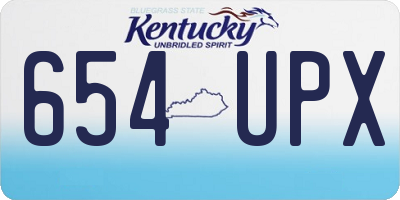 KY license plate 654UPX