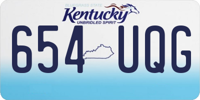 KY license plate 654UQG