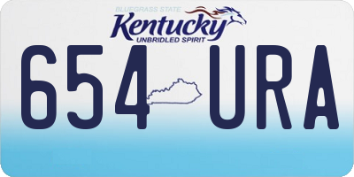 KY license plate 654URA