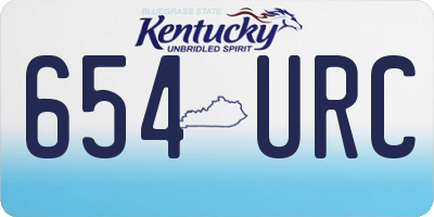 KY license plate 654URC