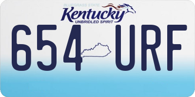 KY license plate 654URF
