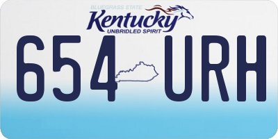 KY license plate 654URH
