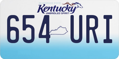 KY license plate 654URI