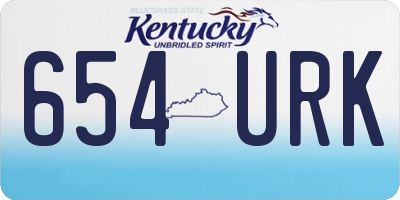 KY license plate 654URK