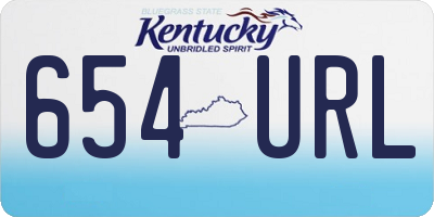 KY license plate 654URL