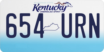 KY license plate 654URN