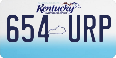 KY license plate 654URP