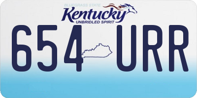 KY license plate 654URR