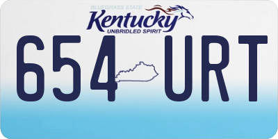 KY license plate 654URT