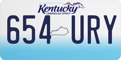 KY license plate 654URY