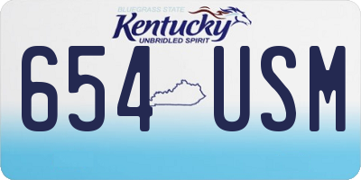 KY license plate 654USM