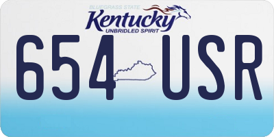 KY license plate 654USR