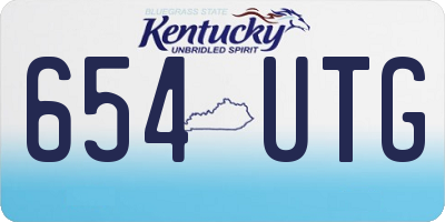 KY license plate 654UTG