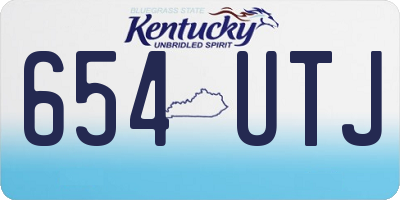 KY license plate 654UTJ