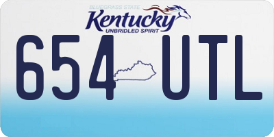 KY license plate 654UTL
