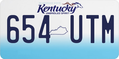 KY license plate 654UTM