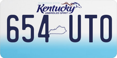 KY license plate 654UTO