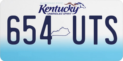 KY license plate 654UTS