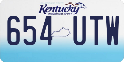 KY license plate 654UTW
