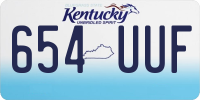 KY license plate 654UUF
