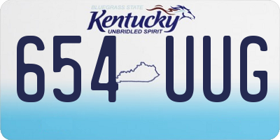 KY license plate 654UUG