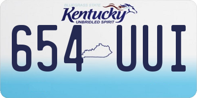 KY license plate 654UUI