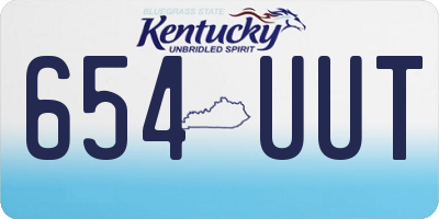KY license plate 654UUT