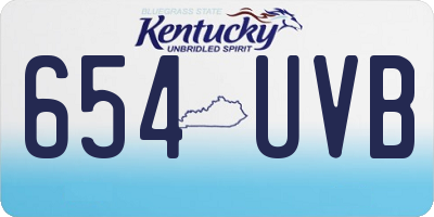 KY license plate 654UVB
