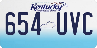 KY license plate 654UVC