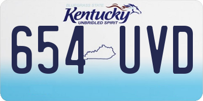 KY license plate 654UVD