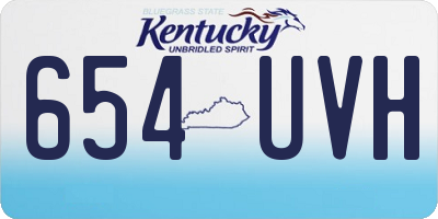 KY license plate 654UVH