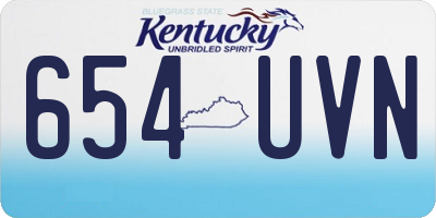 KY license plate 654UVN