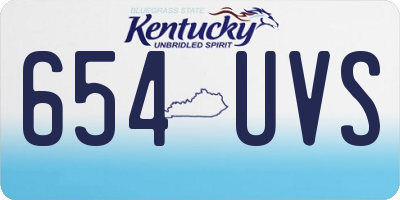 KY license plate 654UVS